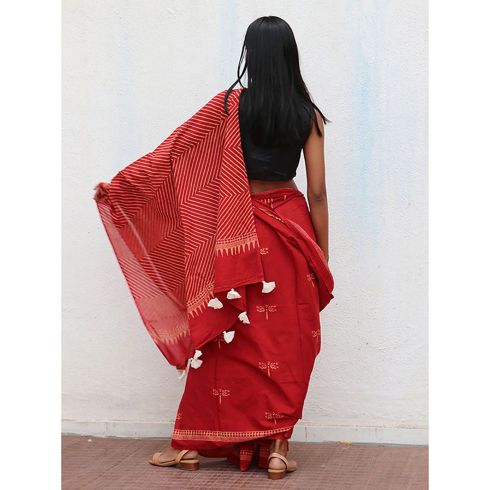 Chidiyaa Paradise Cotton Saree Fmtm with Unstitched Blouse