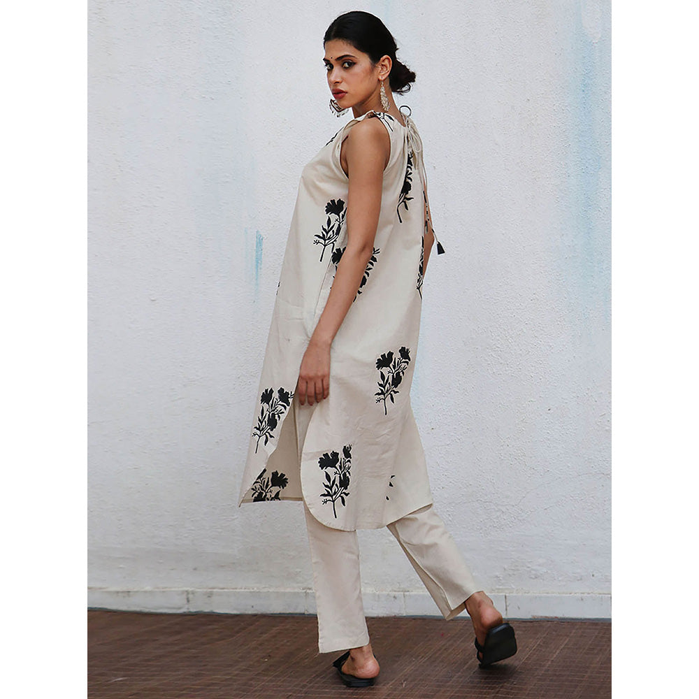 Chidiyaa Nomad Rumi Block printed Cotton Kurta Set (Set of 2)