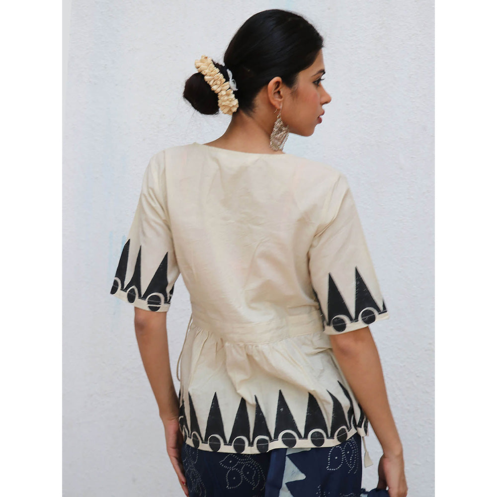 Chidiyaa Nomad Ariel Block printed Cotton Top