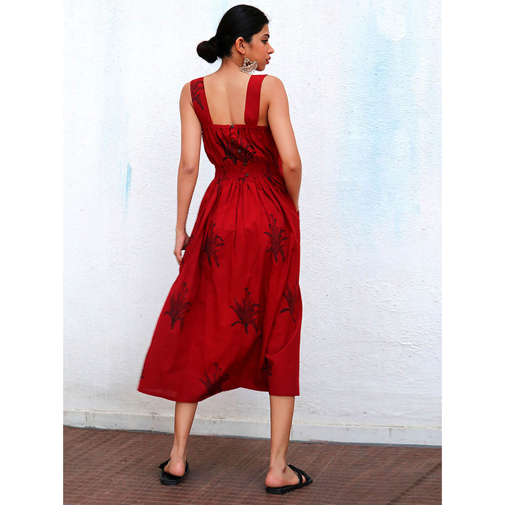 Chidiyaa Nomad Isra Block printed Cotton Dress