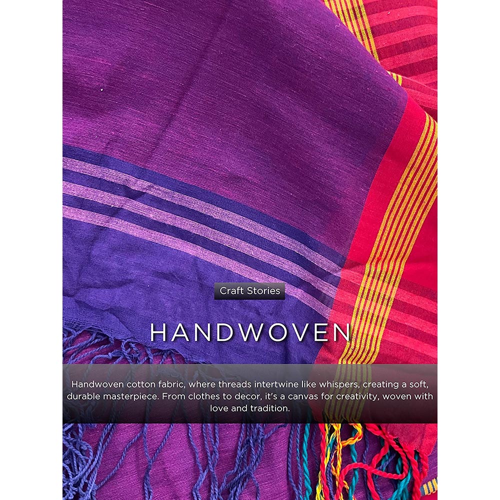 Chidiyaa Swan Handwoven Cotton Saree with Unstitched Blouse
