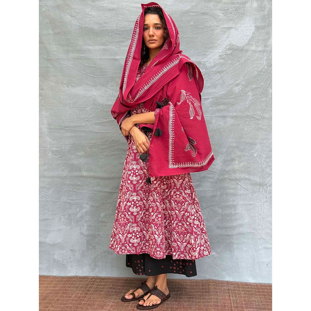 Chidiyaa Pink Soil Hues Of Horizon Ed Cotton Dupatta