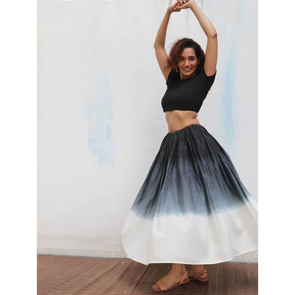 Chidiyaa Daydreaming Monochrome Blanca Cotton Skirt