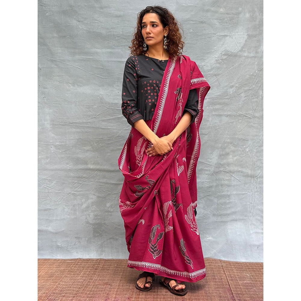 Chidiyaa Soil Fields Of Feathers Printed Cotton Shirt