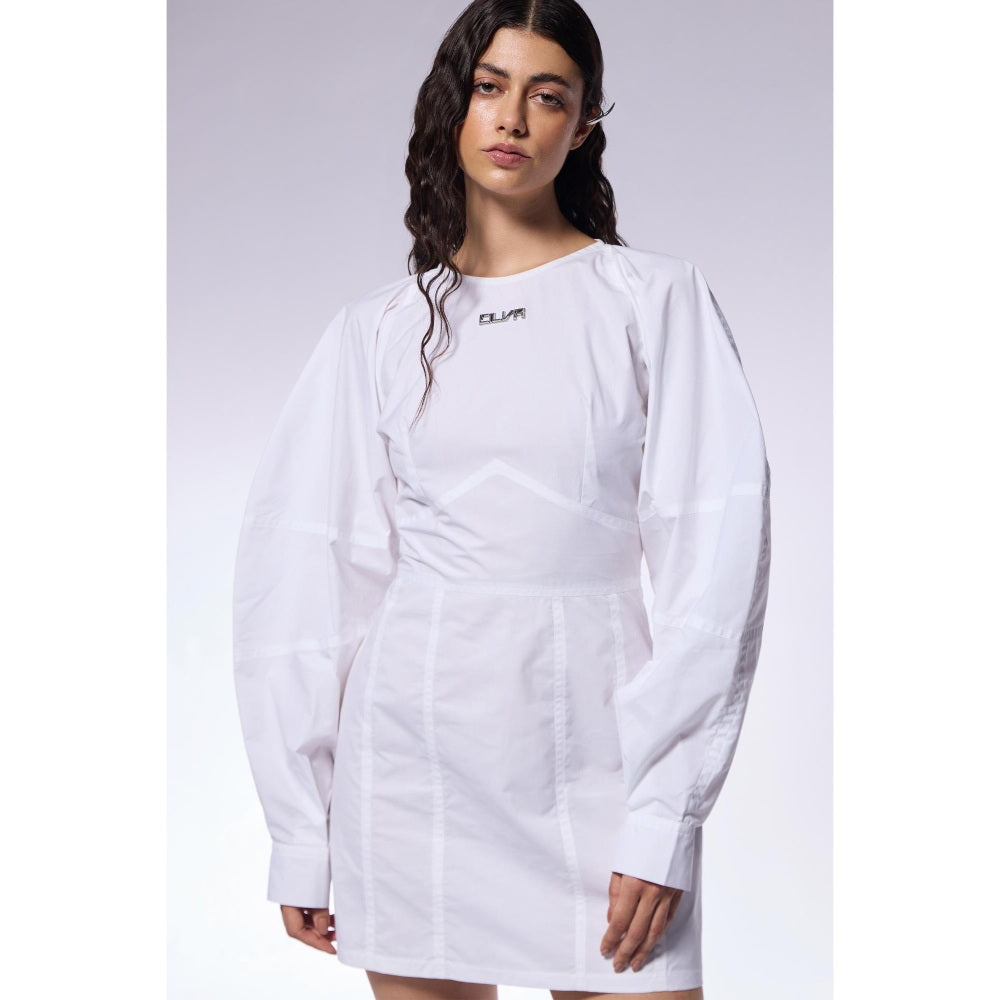 CILVR White Poplin Shirt Dress