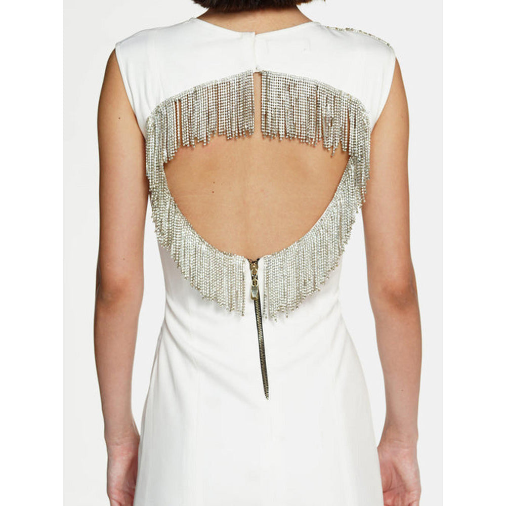 CILVR Silver Rhinestone Mini Dress