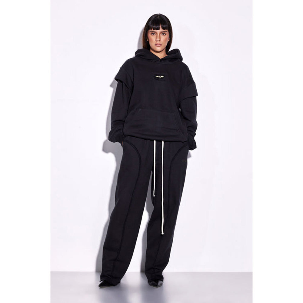 CILVR Women Black Grease Hoodie