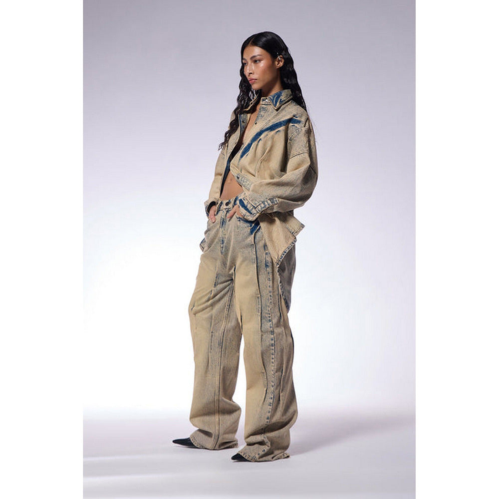 CILVR Faded Sand Vintage Jeans