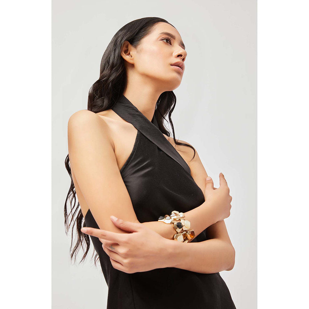 Contemponari Women Black Cyea Top