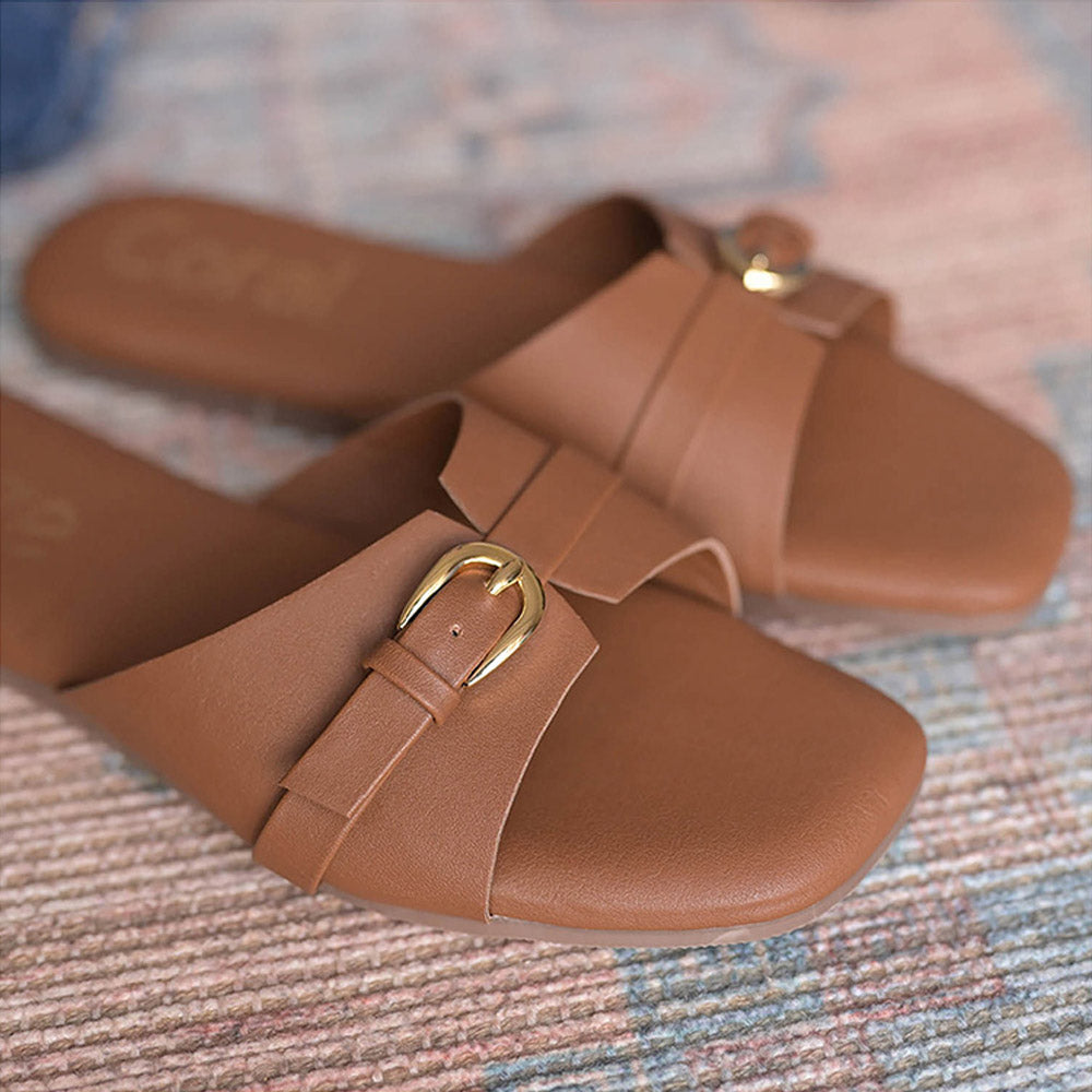 Coral Haze Tan Casual Flats