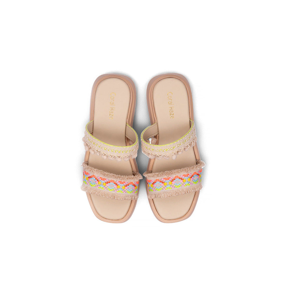Coral Haze Ivory Lush Platform Sandals for Women