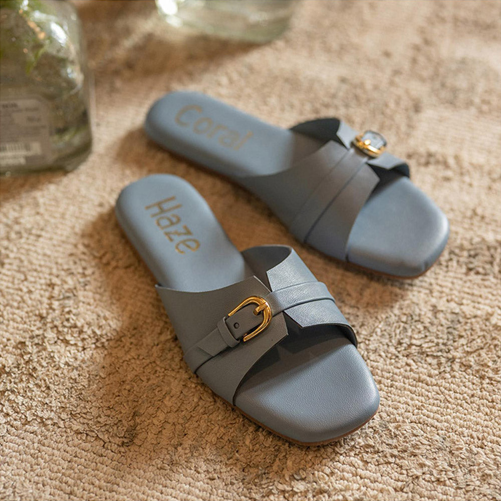 Coral Haze Blue Dana Flats for Women