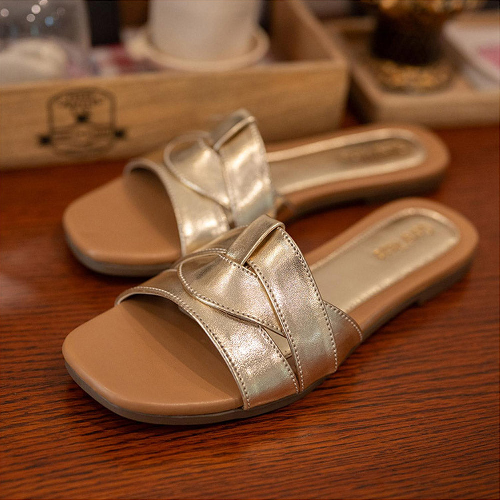 Coral Haze Gold Denver Flats for Women