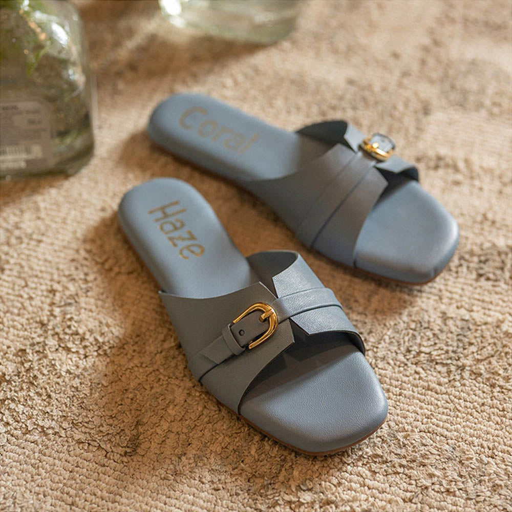 Coral Haze Blue Dana Flats for Women