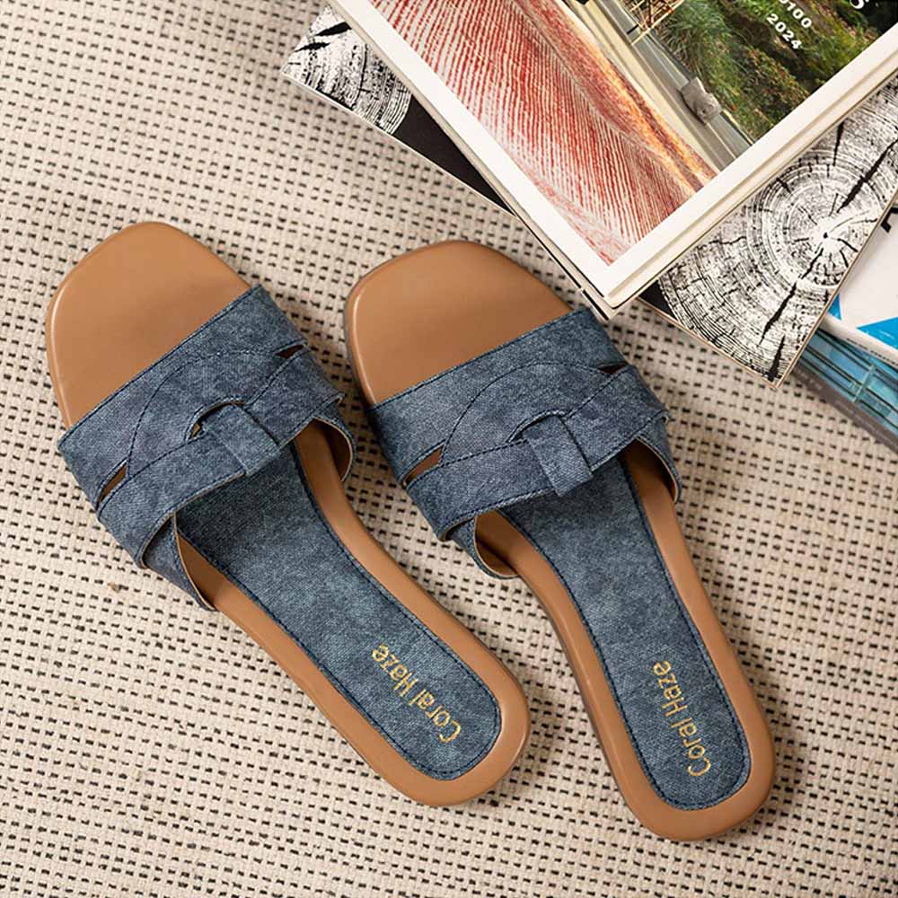 Coral Haze Blue Denver Flats For Women