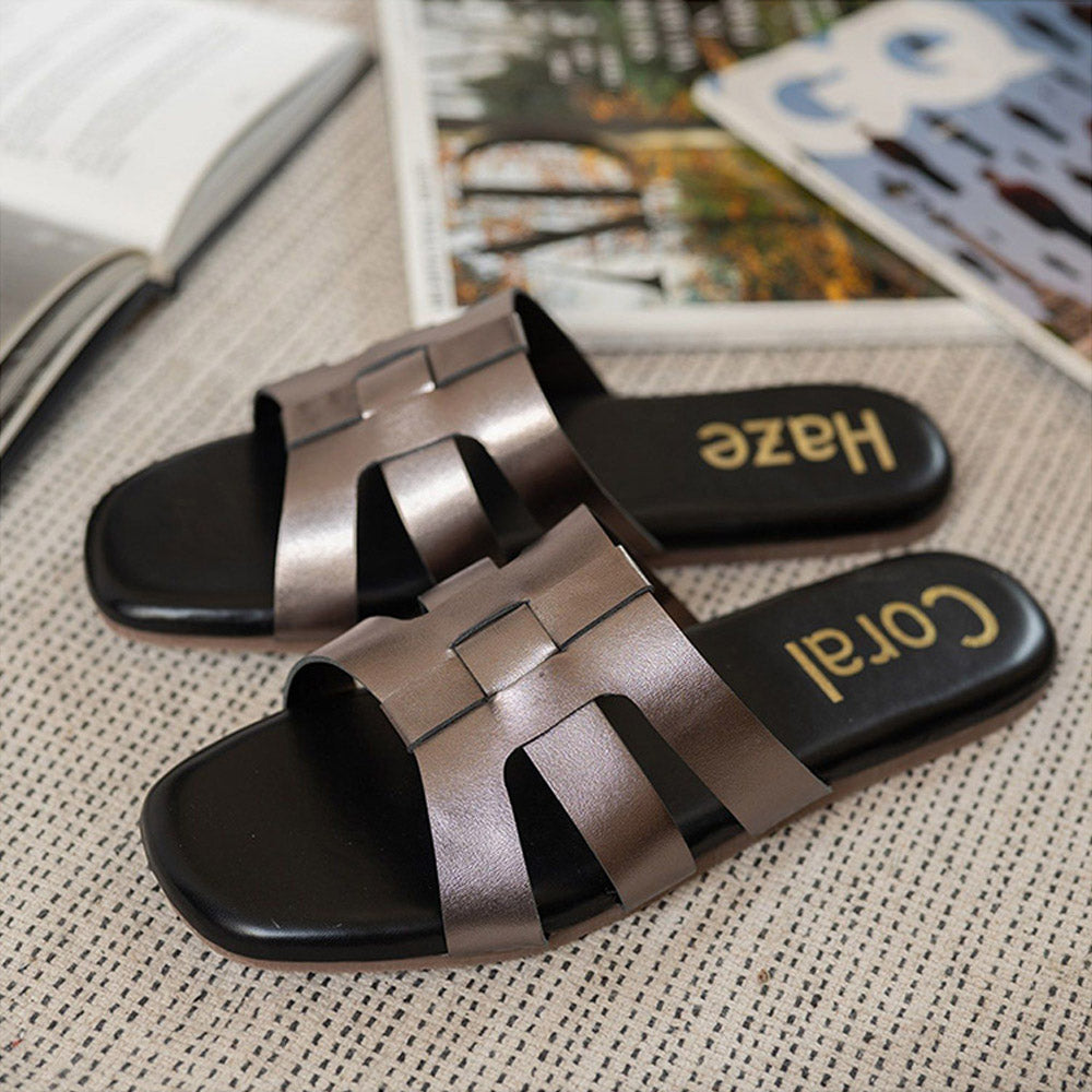 Coral Haze Silver Mira Flat For Women