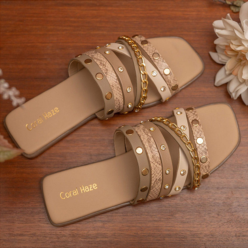 Coral Haze Beige Christina Flat For Women