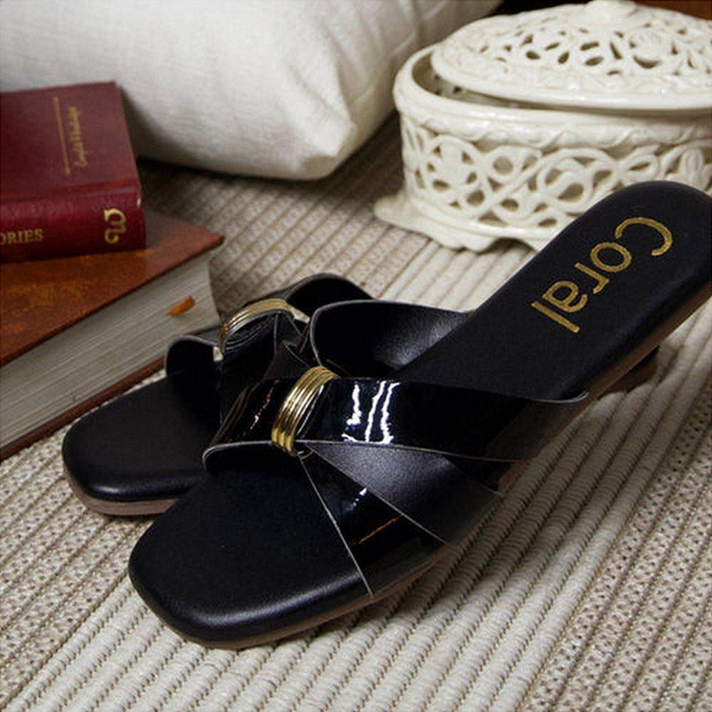 Coral Haze Irene Women Black Flats