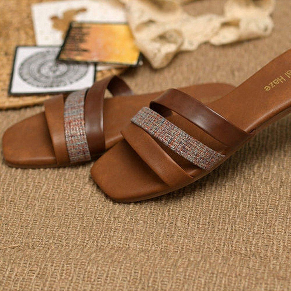 Coral Haze Lily Tan Flats