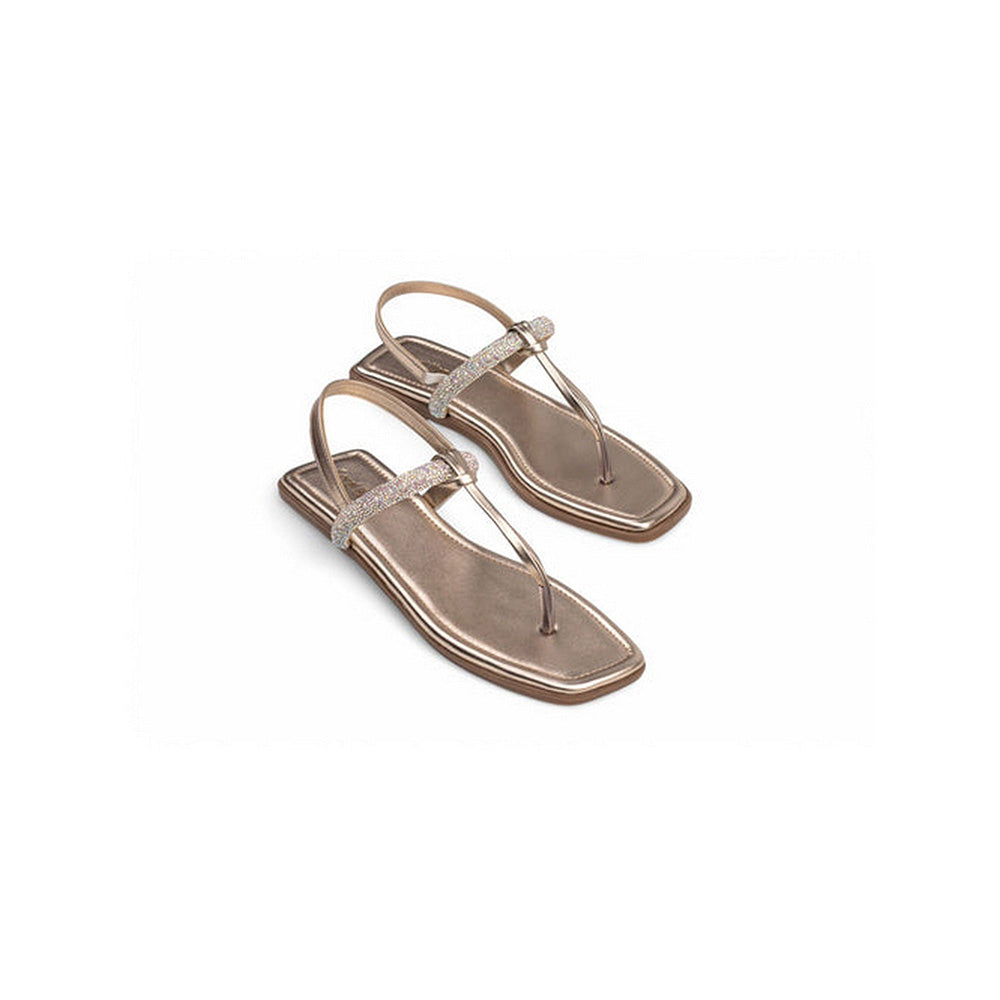 Coral Haze Glint Women Gold Flats