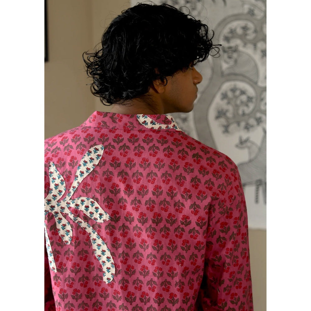 Culture Kraft Palash Unisex Pink Khadi Shirt