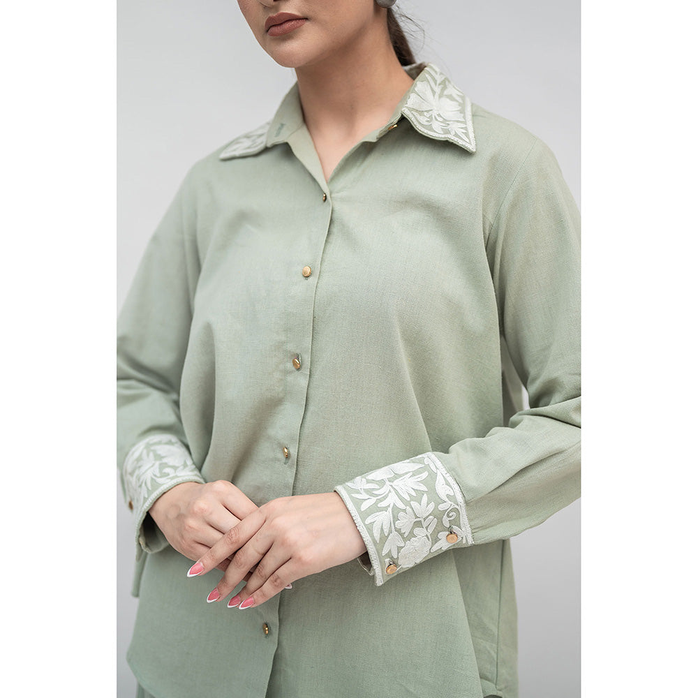 Daljit Sudan Light Green Cotton Co-Ord (Set of 2)