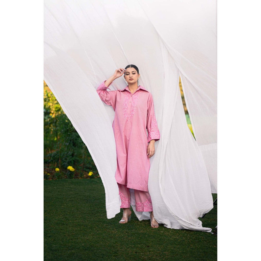 Daljit Sudan Pink Mulu Co-Ord (Set of 2)