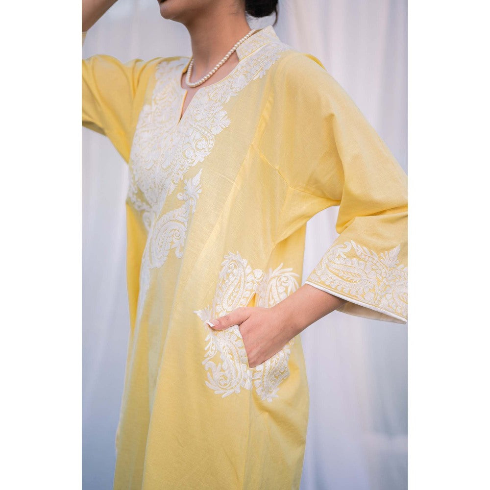 Daljit Sudan Lemon Yellow Cotton Co-Ord (Set of 2)