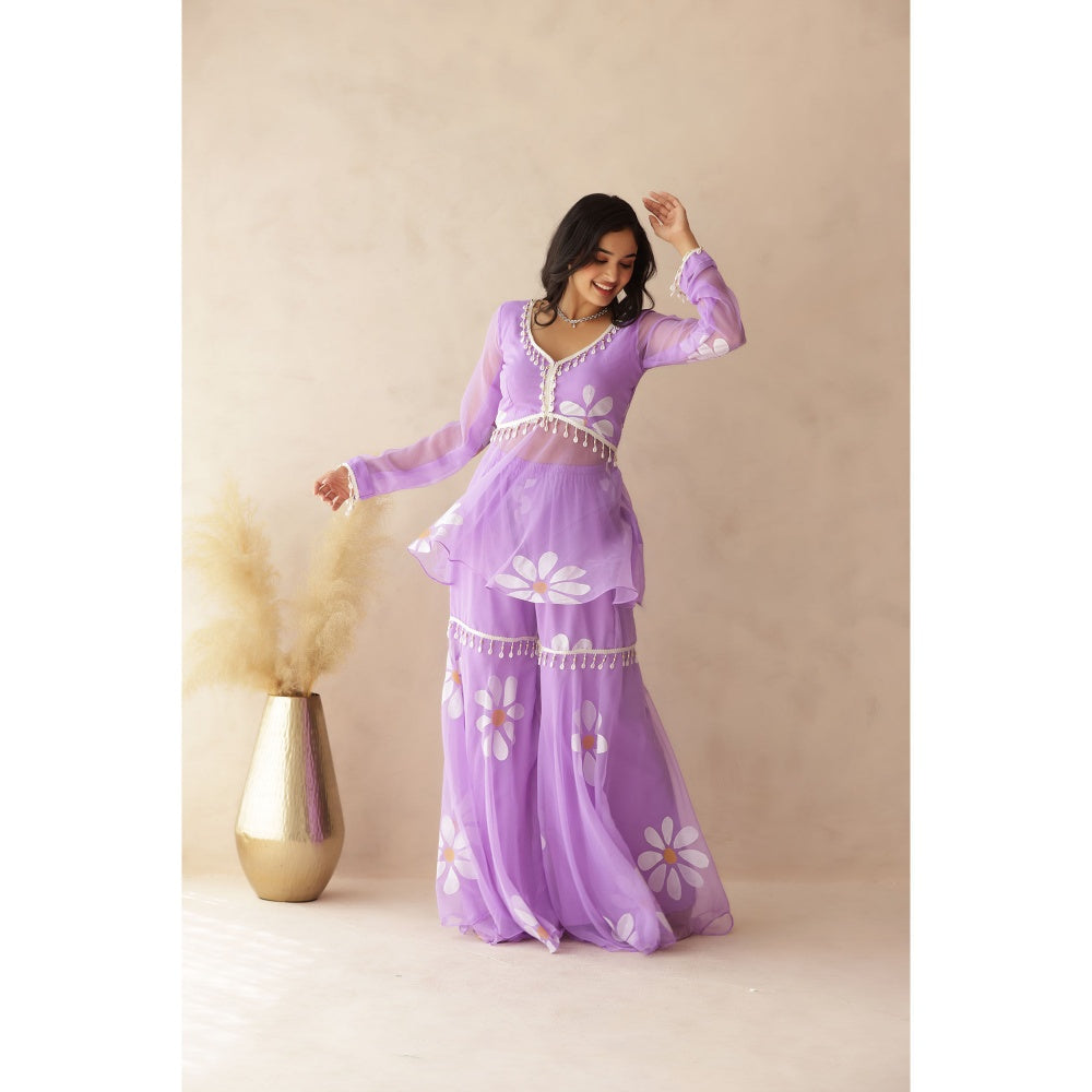 DEASHA INDIA Bhavya Lavender Hand Painted Co-Ord (Set of 2)