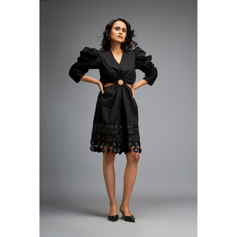 Deepika Arora Black Knee Length Dress