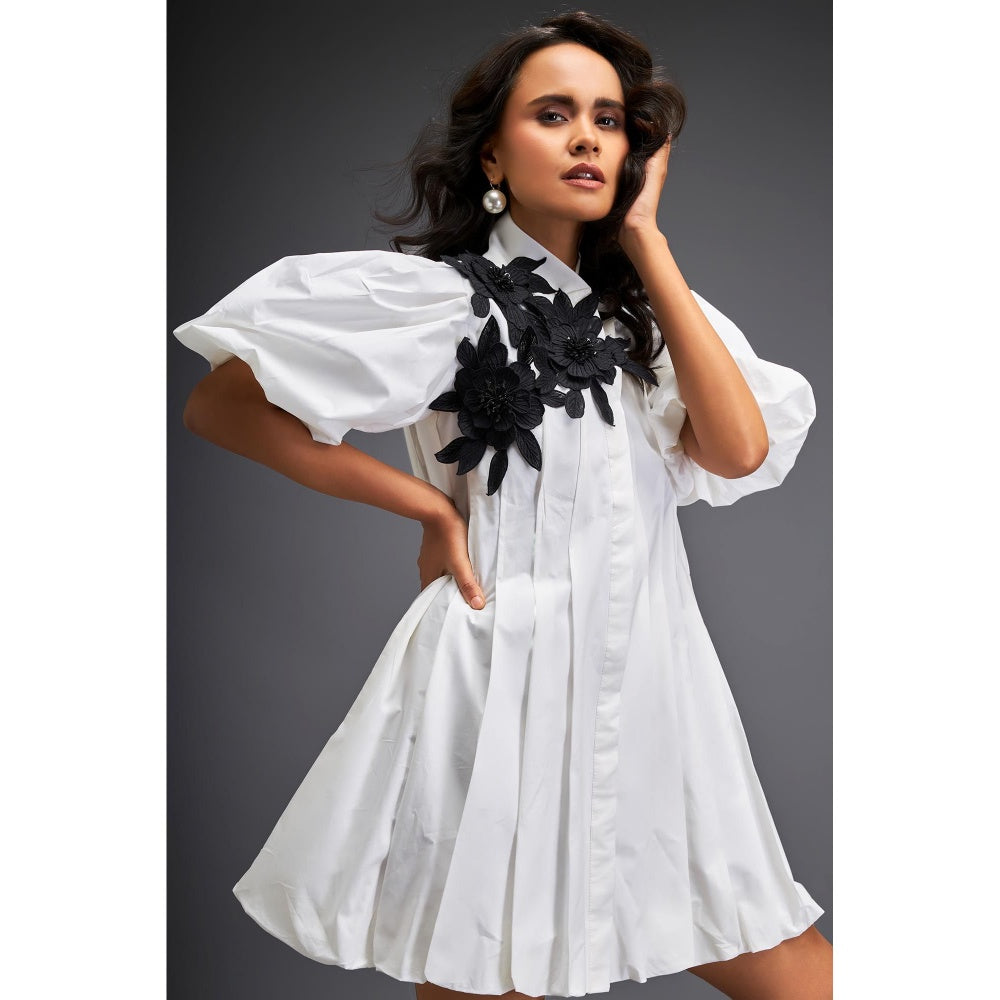 Deepika Arora White Embroidered Mini Dress