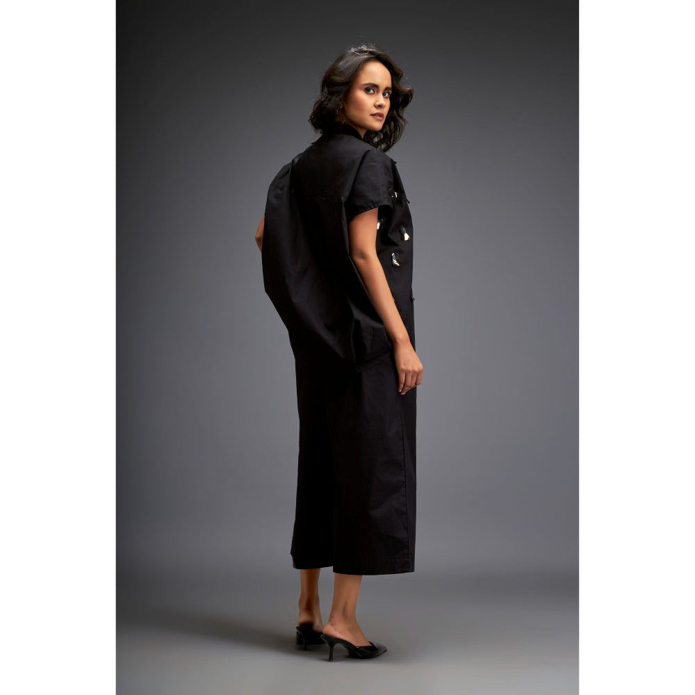 Deepika Arora Womens Black Shirt With Pant (Set of 2)