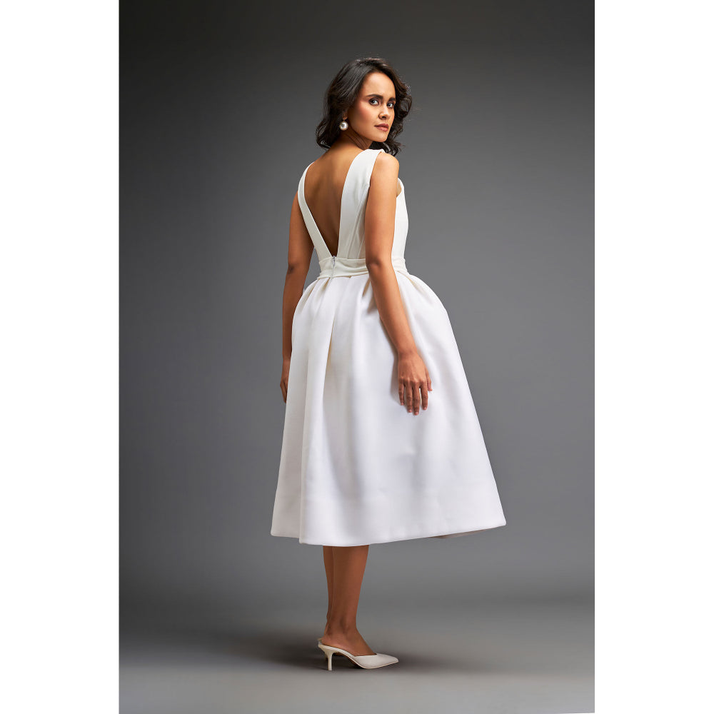 Deepika Arora Womens White Dress