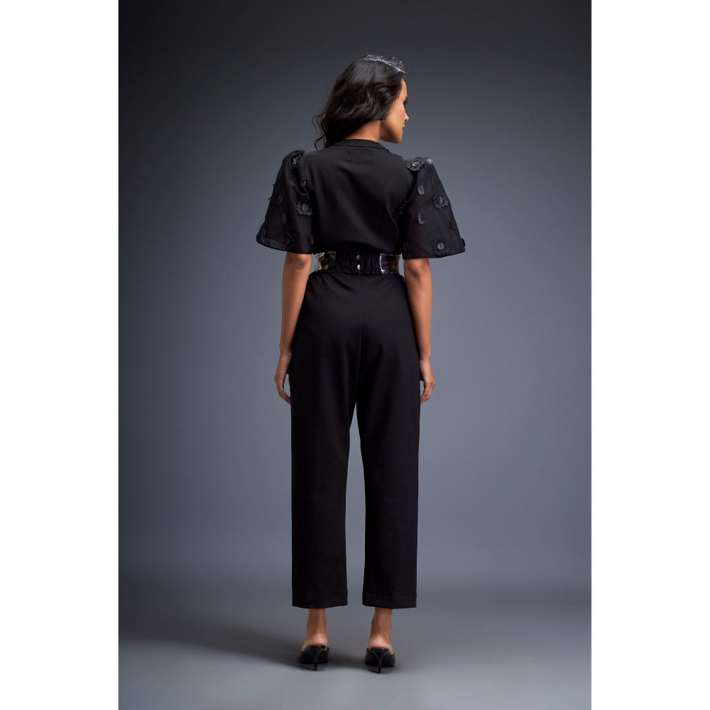 Deepika Arora Woemns Black Jumpsuit with Belt