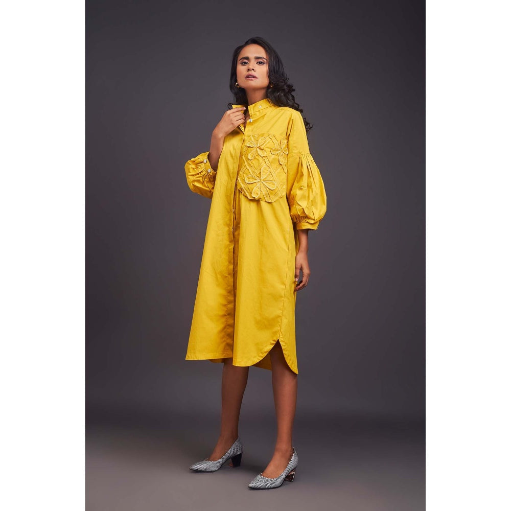 Deepika Arora Embroidered Yellow Dress