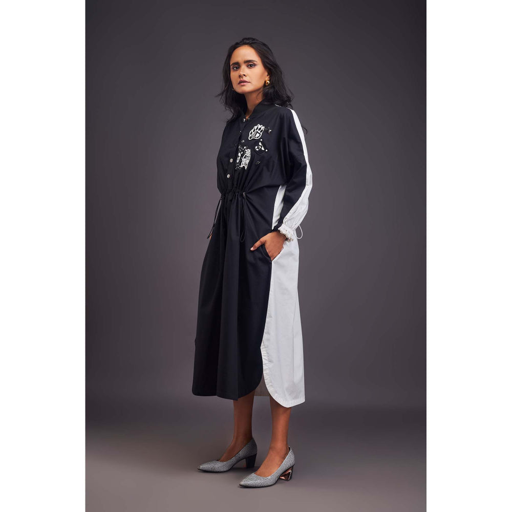 Deepika Arora Colo Block Black Dress