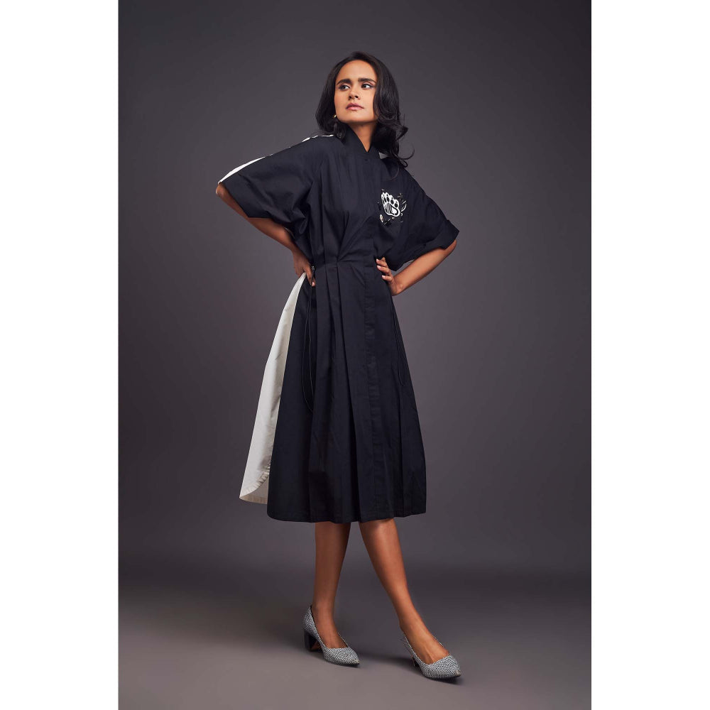 Deepika Arora Colo Block Black Dress