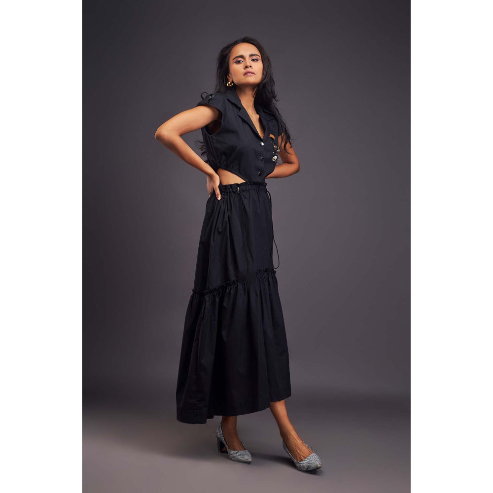 Deepika Arora Embellished/Sequined Black Dress