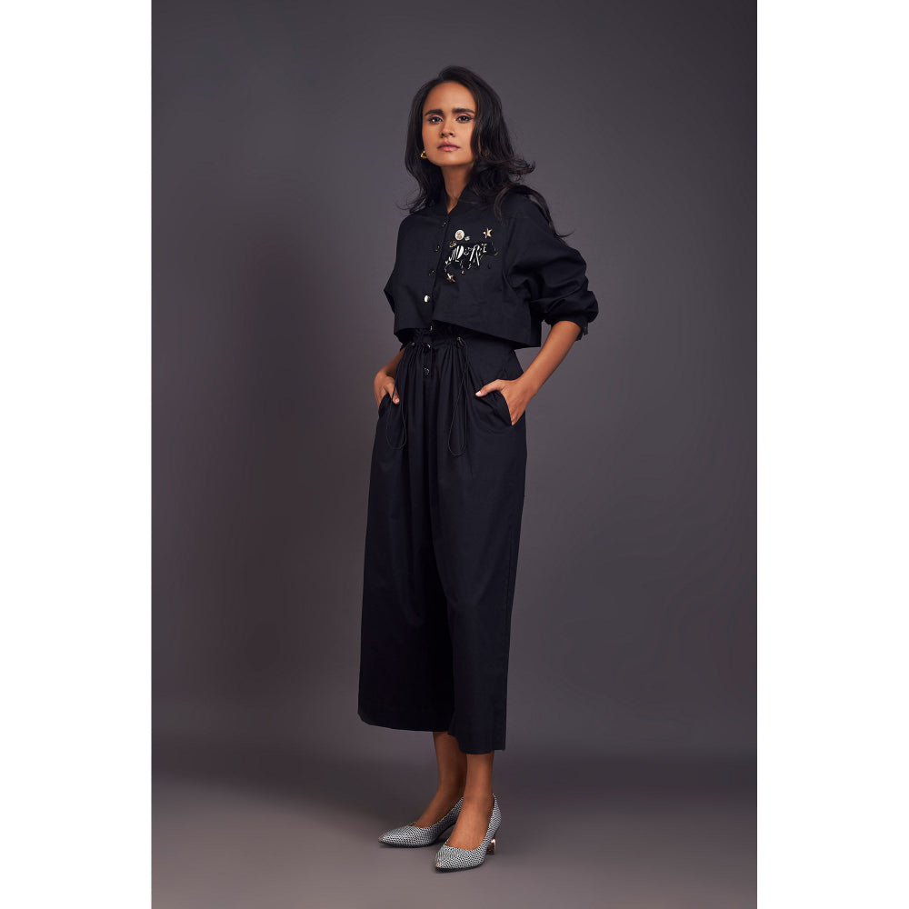 Deepika Arora Embellished/Sequined Black Jumpsuit