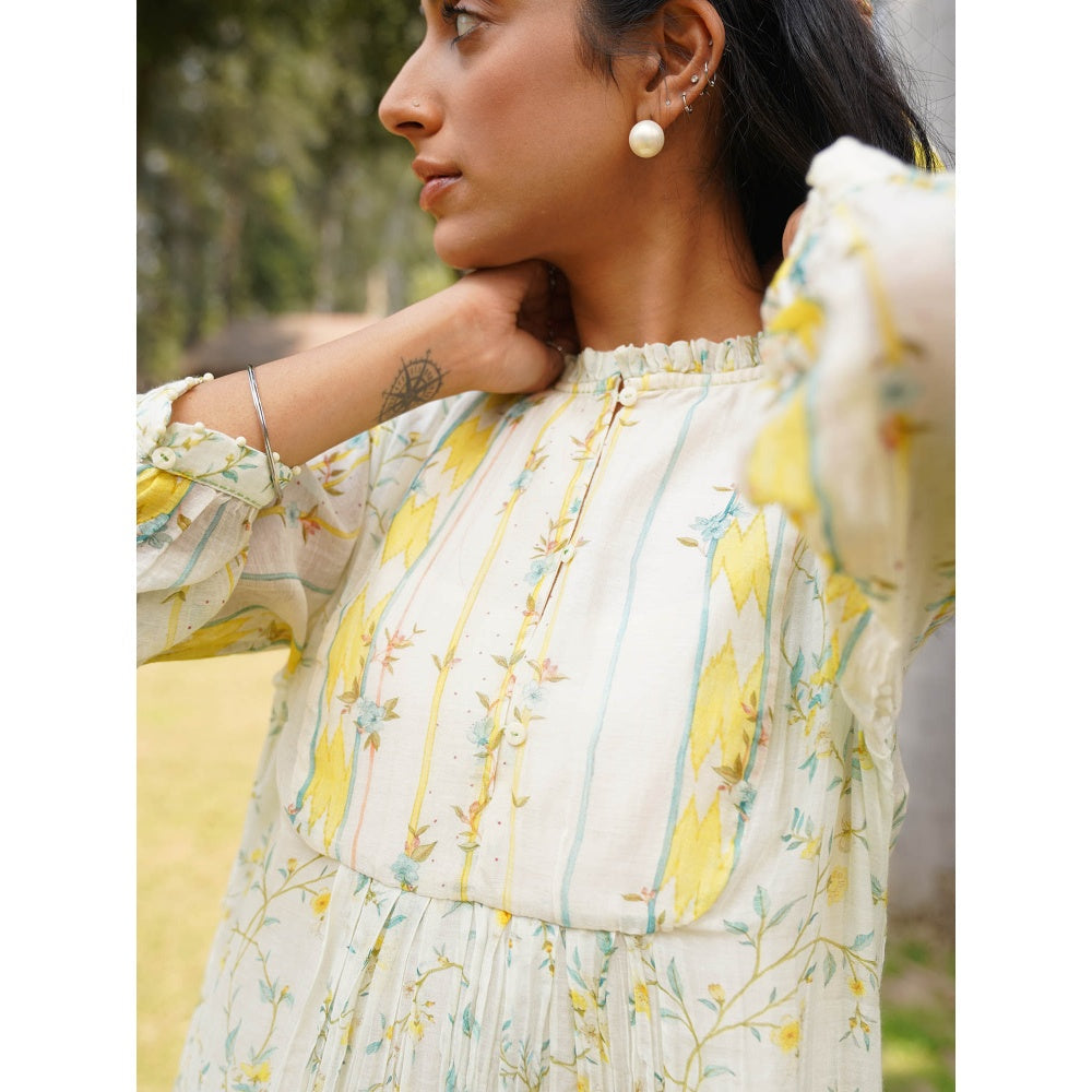 Dhaari by Deepika Handwoven Cotton Silk Hand Painted Dress