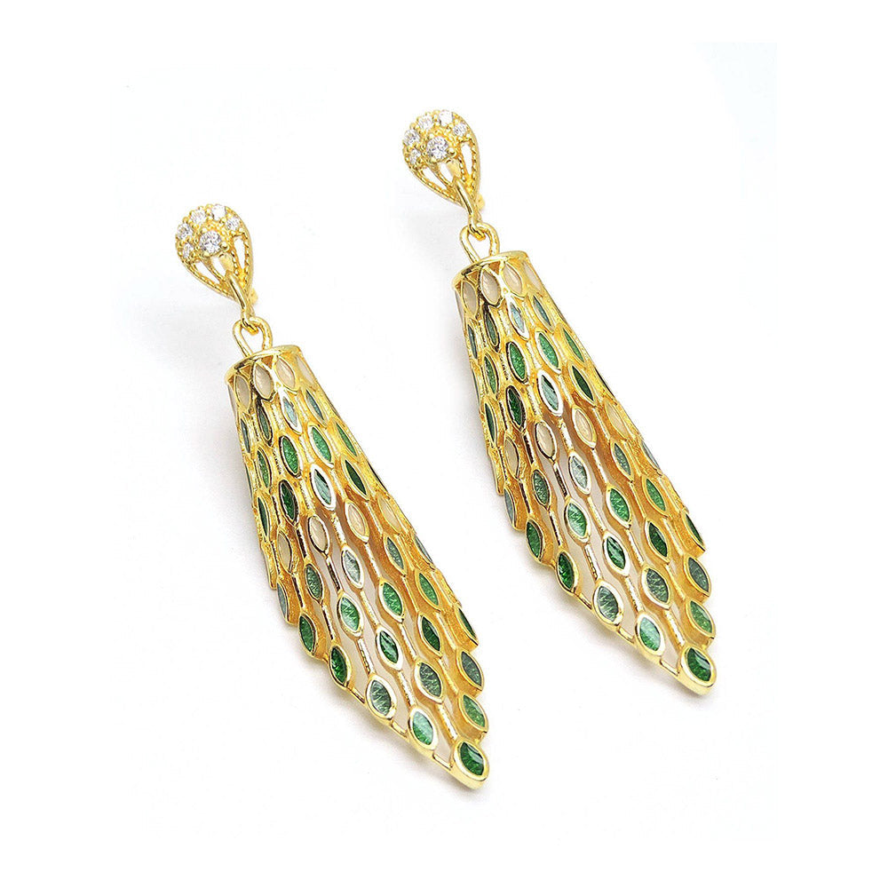 Divino The Green Falls Dangler Earrings