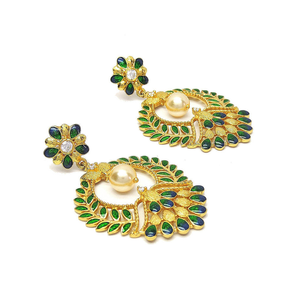 Divino Green & Blue Twilight Danglers