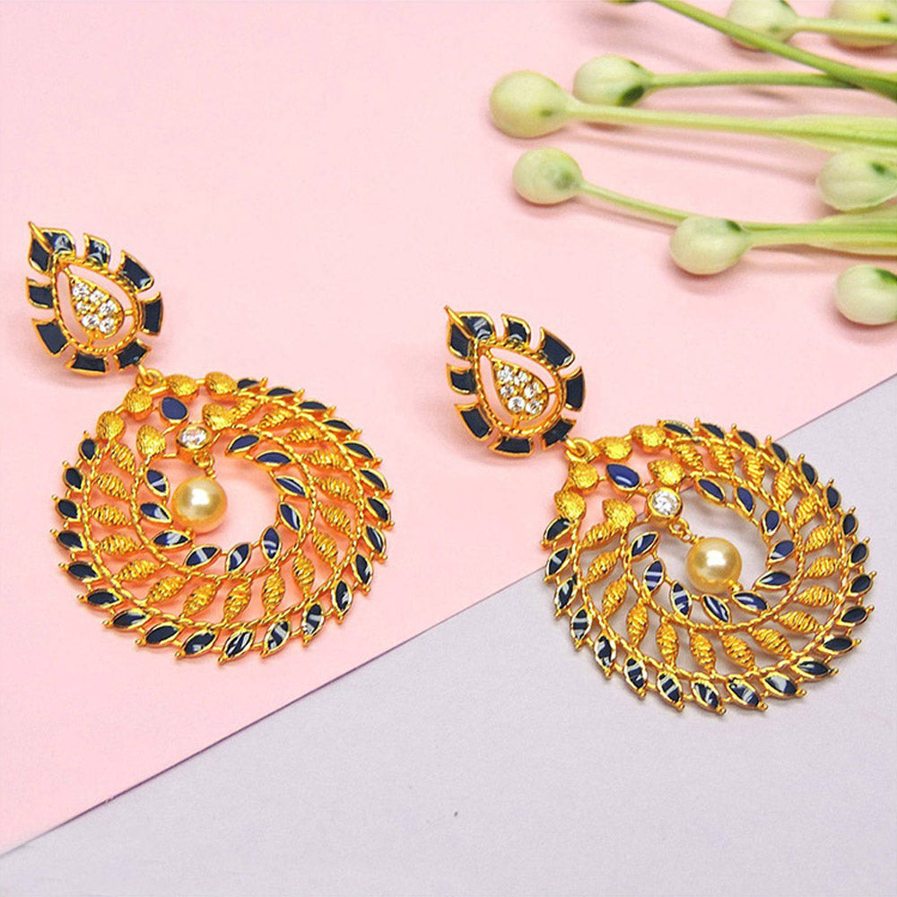 Divino Gold & Blue Punch Danglers