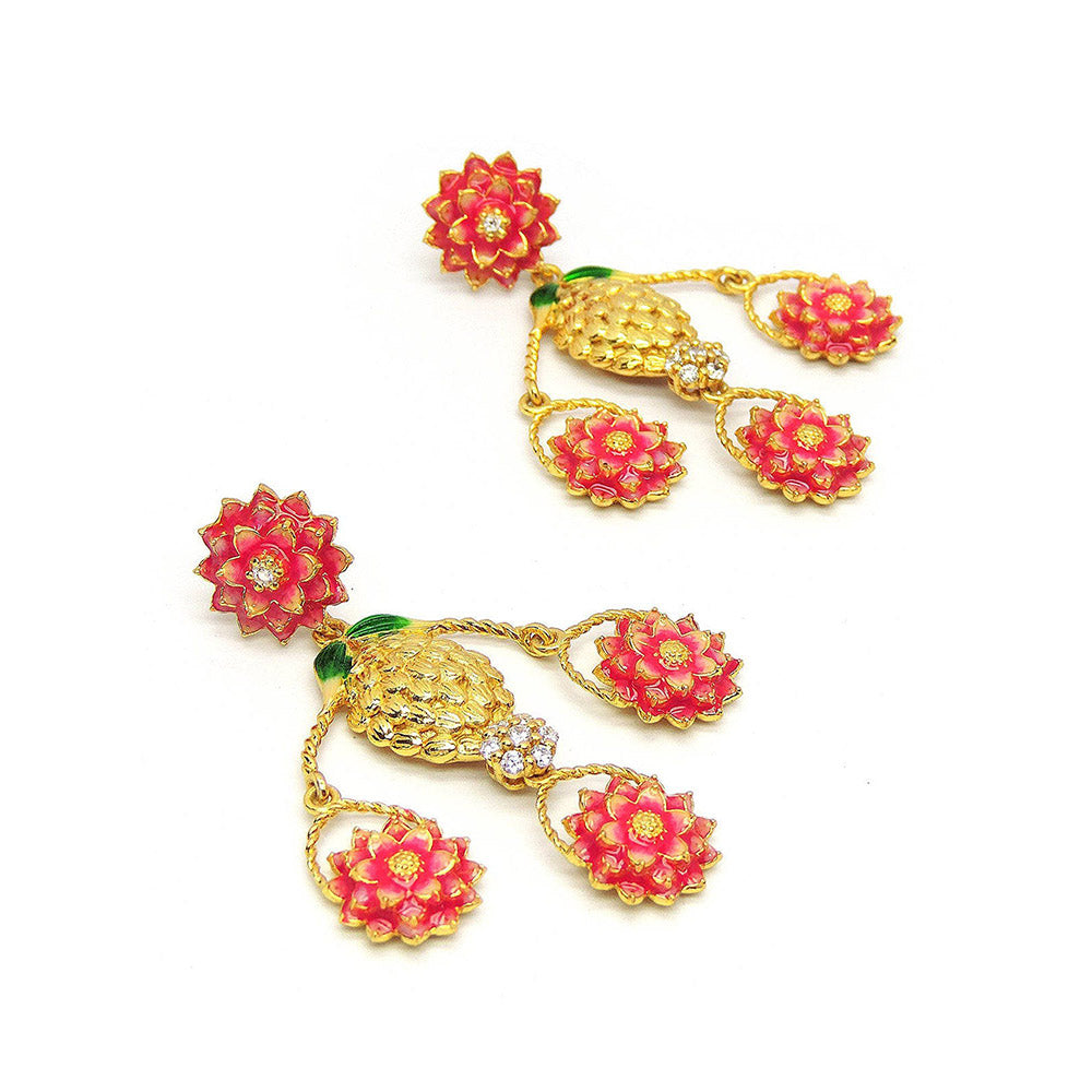 Divino Cotton Carnival Pink Danglers