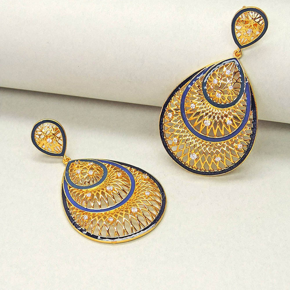 Divino Blue Snow Splash Danglers