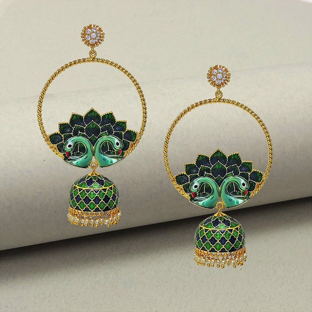 Divino Wrapped In Love Multi-Color Dangler Jhumkis