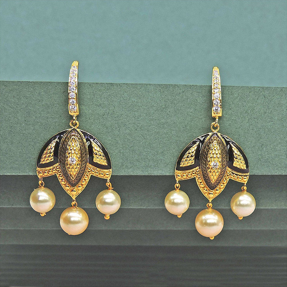 Divino Night Fall Carbon Black Dangler Earrings