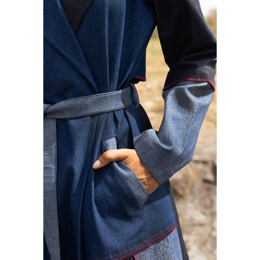 Doodlage Amelia Denim Trench Coat (Set of 2)