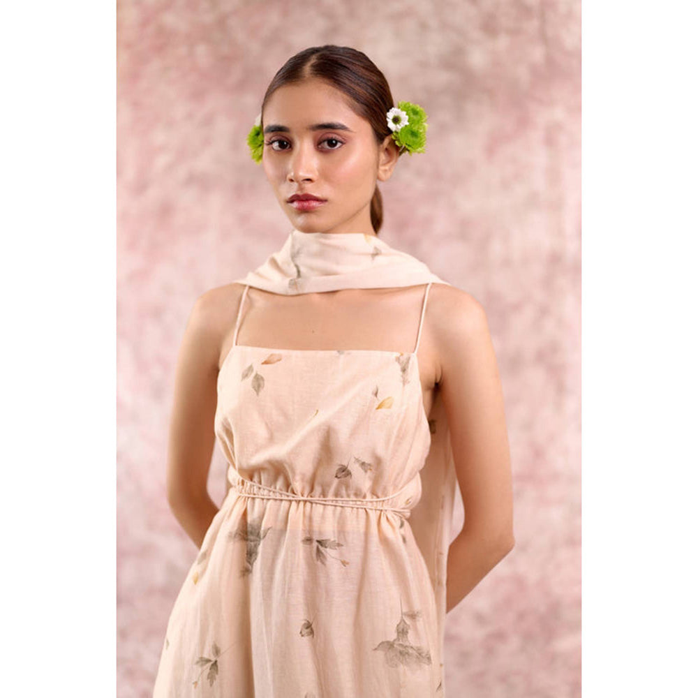 Doodlage Nina Floral Printed Top with Palazzo and Dupatta