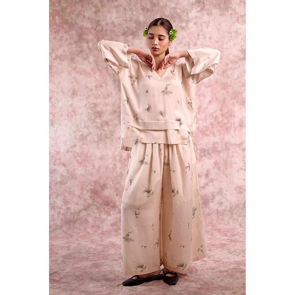 Doodlage Doodle Beige Savanna Printed Top